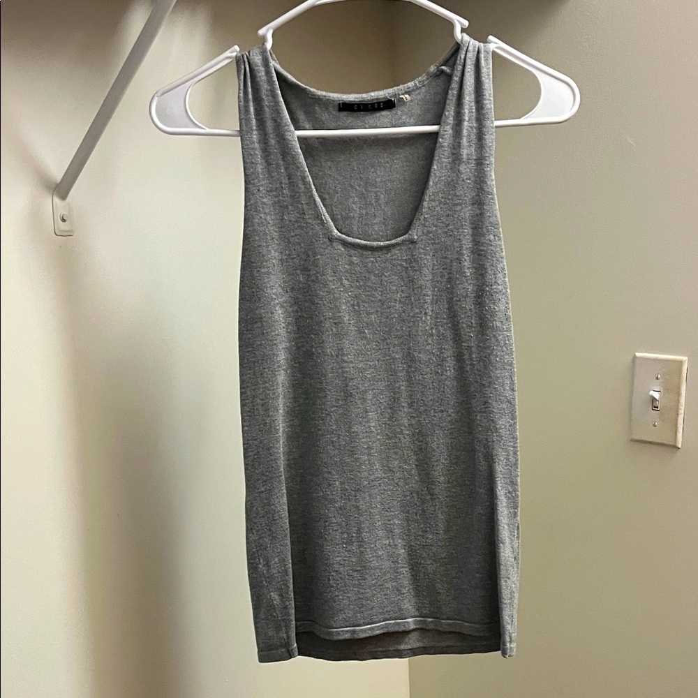 Cyrus Charcoal Sweater Tank Top